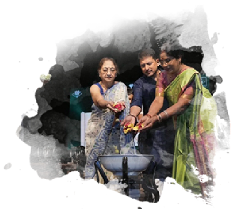 Left to Right : Smt. Dhira Roy, Sri Rajesh Sinha, Dr. Sashi Panja Hon. Minister of West Bengal Government