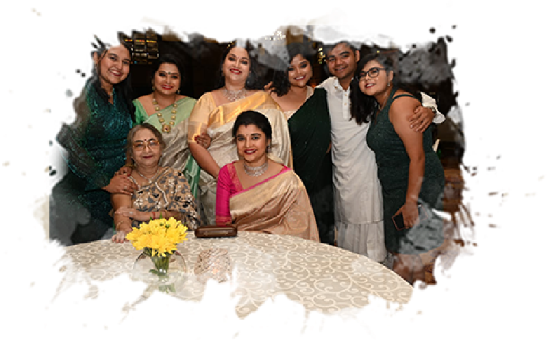 Smt. Dhira Roy with her daughters-in-law